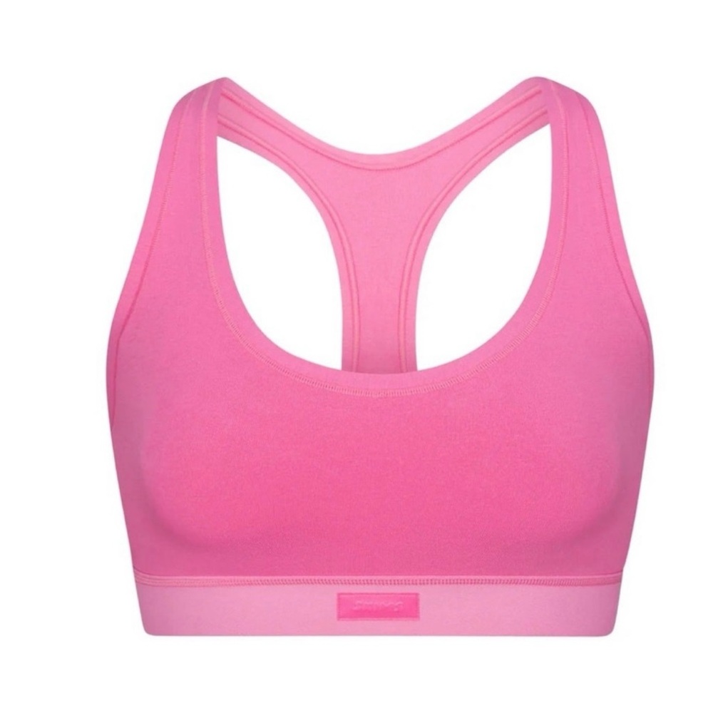 SKIMS Cotton Jersey Racerback Bra | Sugar Pink | NWT. XS.